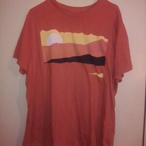 Men's Goodfellow & Co. Orange Shrt Slv Surnrise Graphic T-Shirt Sz XL